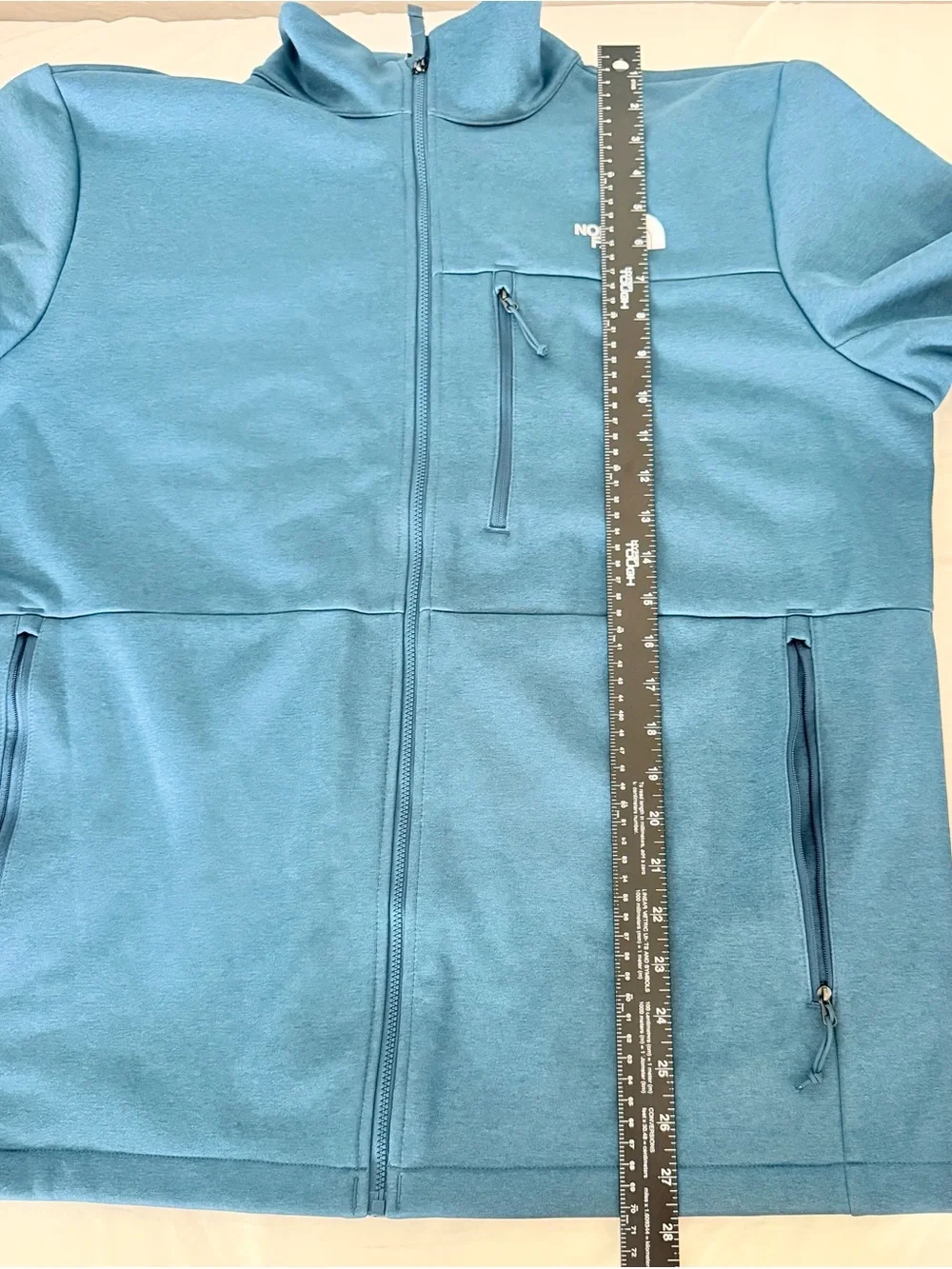 The North Face Men's Teal Zip-Up Fleece Jacket